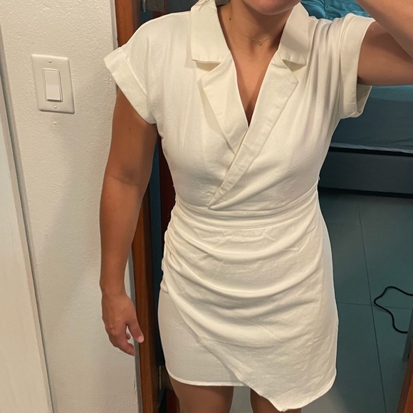 NWT Beautiful Blue Blush - White Midi Dress - Size M - Picture 4 of 7